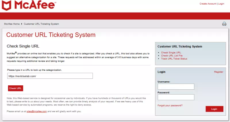 Customer URL Ticketing System